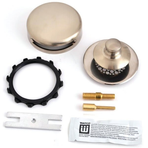 Watco Innovator Overflow Plate And Nufit Push-Pull Stopper Grid Strainer Bn Pin