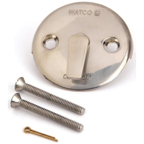 Watco Trip Lever Bathtub Overflow Plate Kit- Brushed Nickel Finish