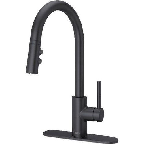 Pfister Stellen 1-Handle Pull-Down Kitchen Faucet In Matte Black