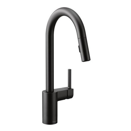 Moen Align High Arc Single Handle Pull-Down Kitchen Faucet, Matte Black Finish