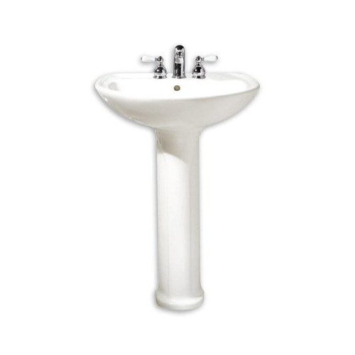 American Standard 24" Cadet Pedestal Sink Combination 8" Faucet Holes White