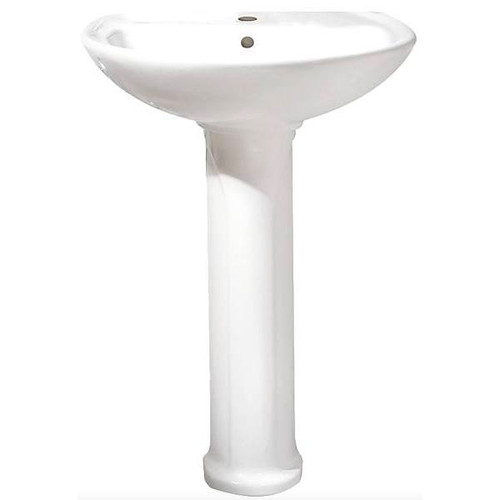 American Standard 24" Cadet Pedestal Sink Combination Single Faucet Hole White
