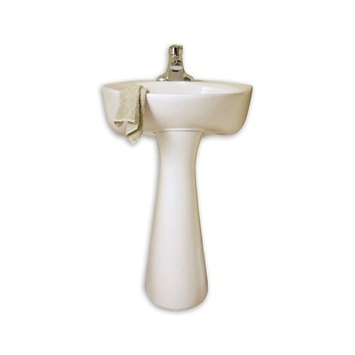American Standard Cornice Corner Pedestal Sink Combo Single Faucet Hole White