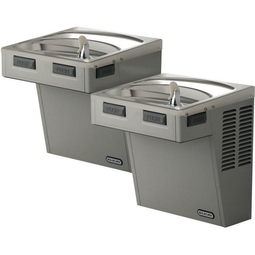 Elkay Cooler, Wall Mount, Bi-Level, Ada, Nonfiltered, 8 Gph, Stainless
