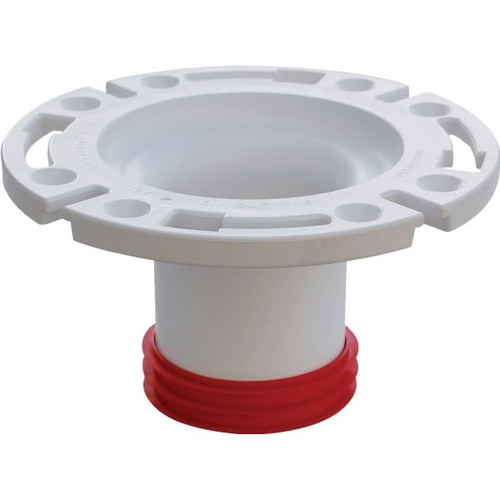 Sioux Chief Pushtite White 3" Gasket Closet Flange, Inside Fit, Swivel Ring