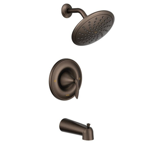 Moen Eva Oil Rubbed Bronze Posi-Temp Tub/Shower Full Rainshower