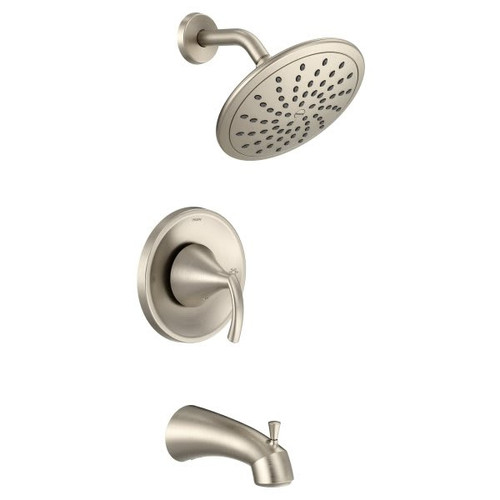 Moen Glyde Brushed Nickel Posi-Temp Tub/Shower Full Rainshower