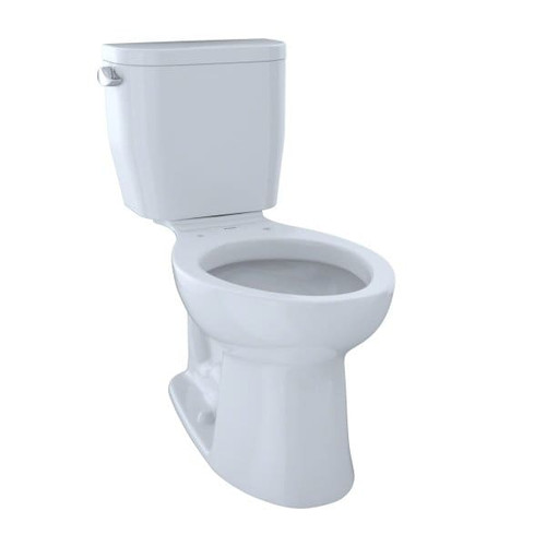 TotoÂ® Entradaâ Two-Piece Elongated 1.28 Gpf Toilet Universal Height, Cotton