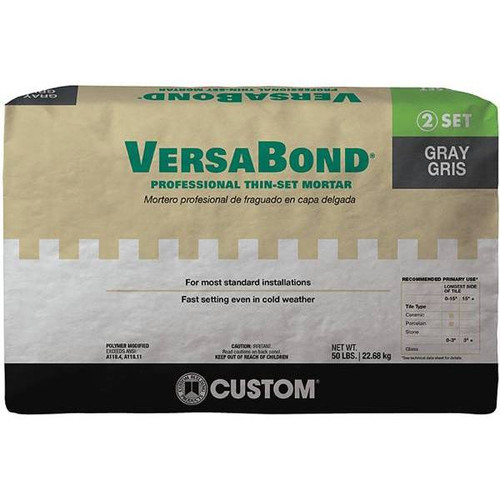 Custom Building Products Versabond 50 Lb, Gray Fortified Thinset Mortar