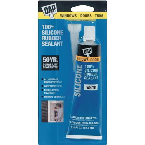 DAP Silicone 2.8 Oz Clear Window, Door, And Siding Sealant