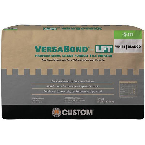 Custom Building Products Versabond-Lft 50 Lbs. White Fortified Medium Bed Mortar