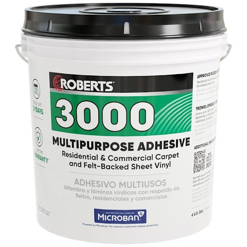 Roberts Adhesive For Carpet & Felt-Backed Sheet Vinyl, 4 Gallon (15.14 L)