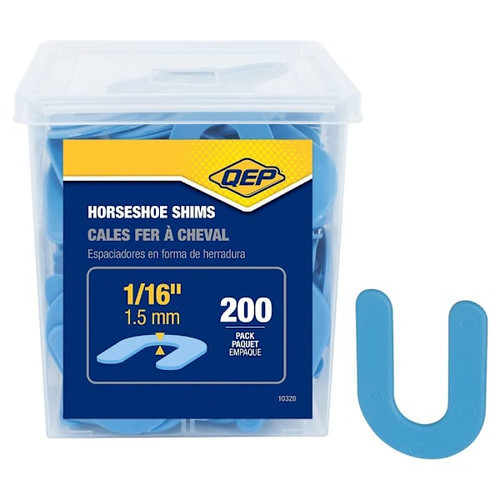QEP Horseshoe Shim Tile Spacers, 1/16", Package Of 200