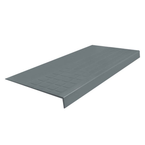 Roppe 12 X 4 Ft Dark Gray Square Rubber Square Nose Stair Tread