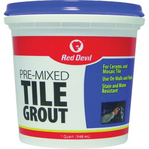 Red Devil 0424 Qt White Premixed Tile Grout, Case Of 6