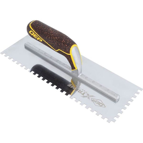 QEP 1/4" X 1/4" X 1/4" Square Notch Stainless Trowel W/ Cork Handle