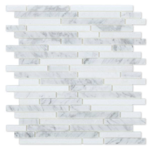 Inoxia Speedtiles Narwhal White/Gray 11.93"X11.91" Marble Wall Tile, Case Of 6 IS000NAR502/BX6