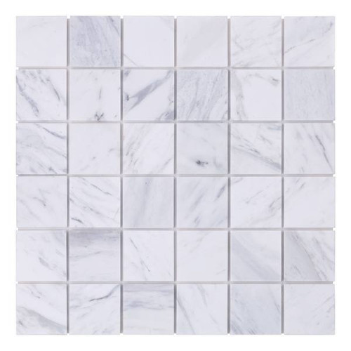 Inoxia Speedtiles Snowdrop White/Gray 11.73"X11.73" Marble Wall Tile, Case Of 6 IS000SNO572/BX6