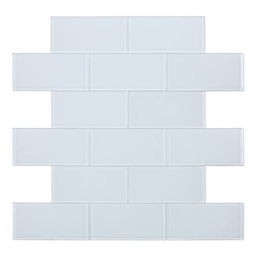 Inoxia Speedtiles Chianti White 11.57" X 11.34" Glass Wall Tile, Case Of 6 IG200CHI054/BX6