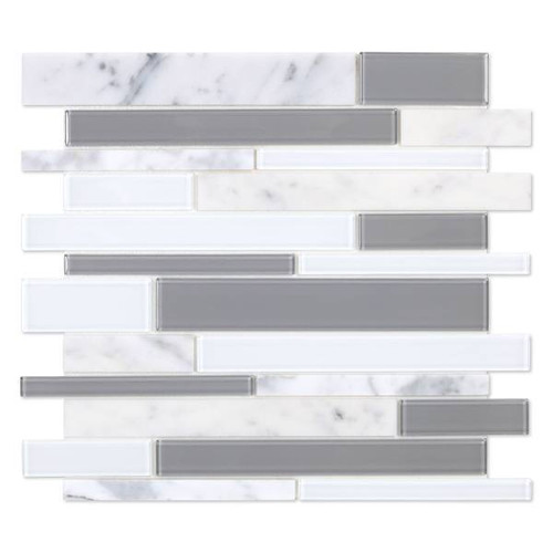 Inoxia Speedtiles Soft Ramp White/Gray 11.97"X10.55" Wall Tile, Case Of 6 IGS202SOF507/BX6