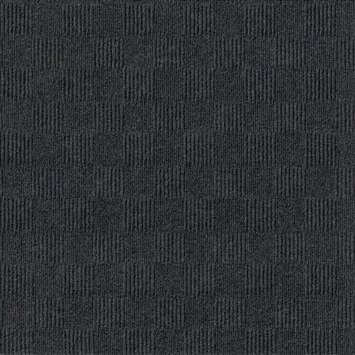 Foss Floors Premium Self-Stick Crochet Black Ice Carpet Tiles, Case Of 15