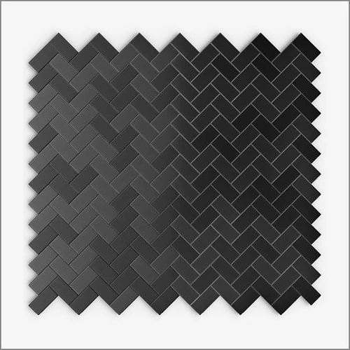 Inoxia Speedtiles Caltrop Black Stainless 12.09"X11.65" Wall Tile, Case Of 12