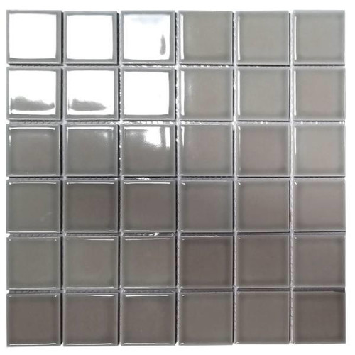 Abolos Monet 2 X 2  Gray Porcelain Square Mosaic Wall Tile, Case Of 10