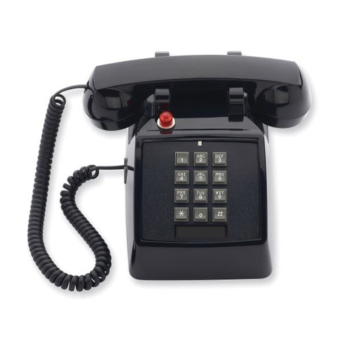 Aegis Black 2510d 1-Line Desk Phone With Message Waiting Light