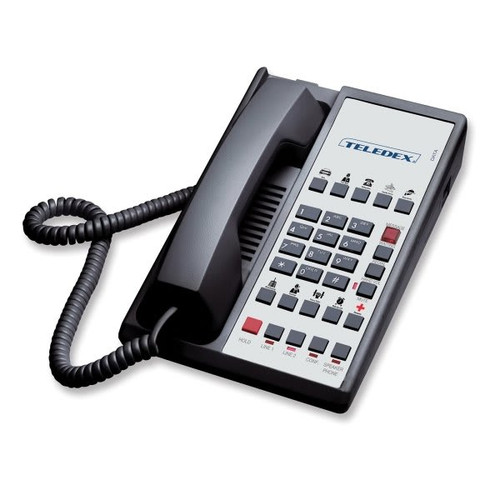 Teledex Black Diamond L2s-10e 2-Line Speakerphone With 10-Guest Service Button