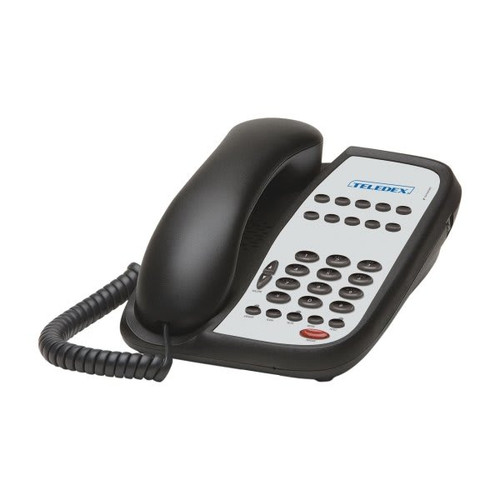 Teledex Black I Series A110s 1-Line Speakerphone With 10 Guest Service Key