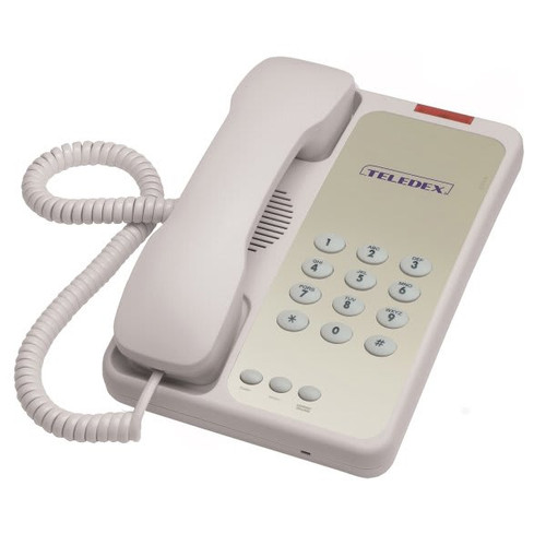 Teledex Opal 1002 Ash 1-Line Corded Telephone 9"