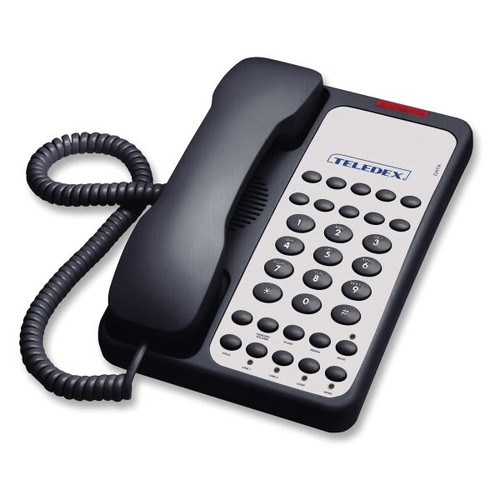 Teledex Black Opal 2011s 2-Line Analog Corded Hotel Speakerphone