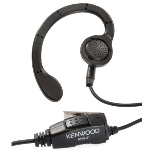 Kenwood C-Ring Headset W/ In-Line Ptt 2-Pin Connector