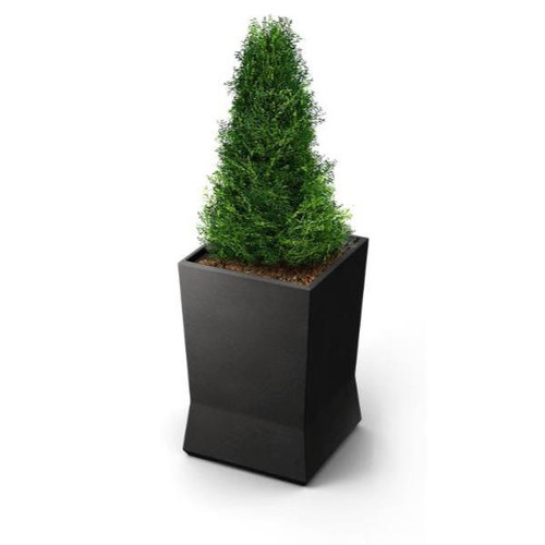 Commercial Zone Products Modtec Series Medium Planter, 18 X 18 X 28, Satin Gunmetal