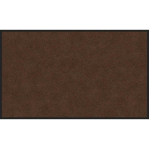 M+a Matting Classic Impressions Hd Solid Carpeted Entrance Mat, Chocolate, 3' X 5'