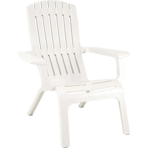 Grosfillex Westport Adirondack Chair White, Pack Of 4