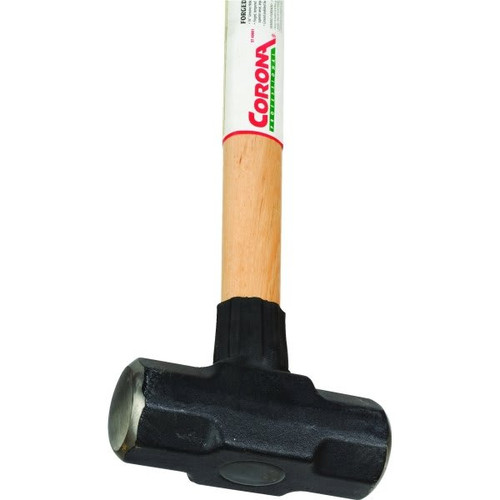 Corona 8 Lb Sledge Hammer, Forged Tempered Steel Head, 36" Fiberglass Handle