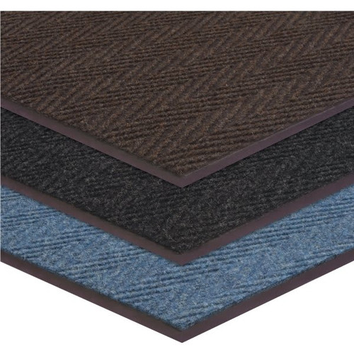 Apache Mills 4 X 6' Indoor Floor Mat Charcoal Apache Chevron Ribbed