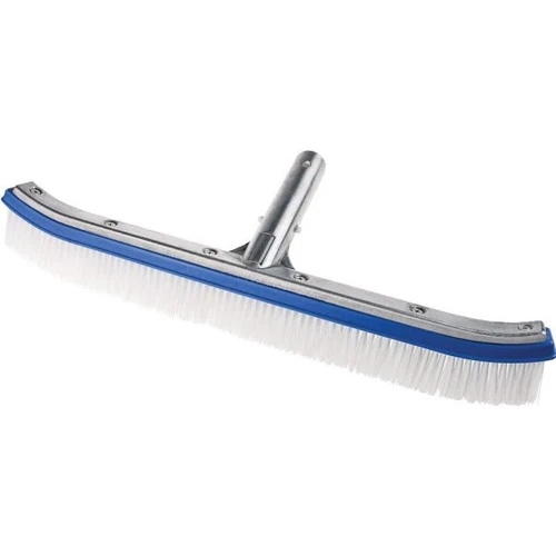 Splashpro 18 In Curved Back Pool Wall Brush W/ 1.5 In Polypropylene Bristles