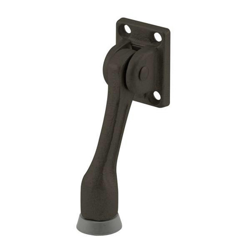Dr Holder, 4 In. Drop Down, Cast Iron, Bz Painted , Gray Rubber