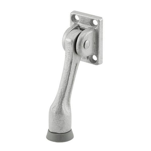 Dr Holder, 4 In. Drop Down, Cast Iron, Alum Painted , Gray Rubber