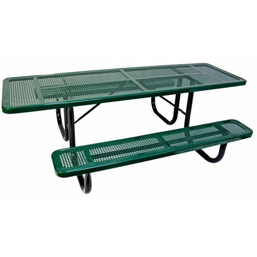 Ultrasite 8' Double Sided Extra Heavy Duty Ada Table, Perforated - Pc Frame, Green