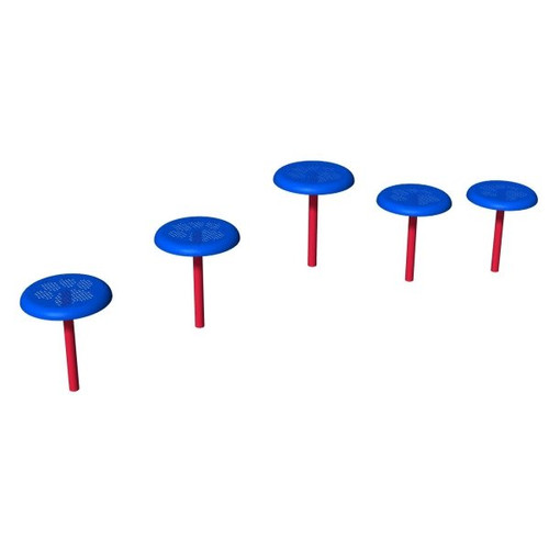 Barkpark Dog Walk Stepping Paw Platforms (Red/Blue)