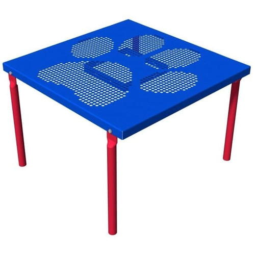Barkpark Playful Paw Table (Red/Blue)