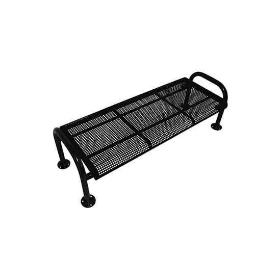 Ultrasite Perforated Black Surface Mount Contour Bench 6'