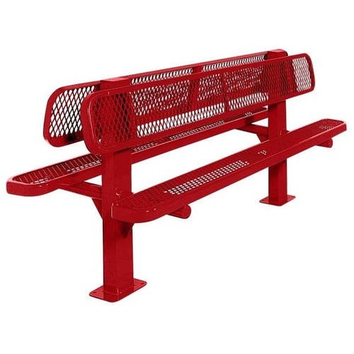 Ultrasite Diamond Red Surface Mount Double Sided Bench 6'