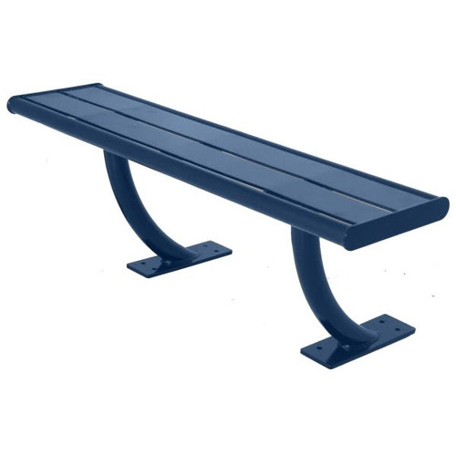 Ultrasite Ultra Blue Surface Mount Hartford Horizontal Slat 4' Bench