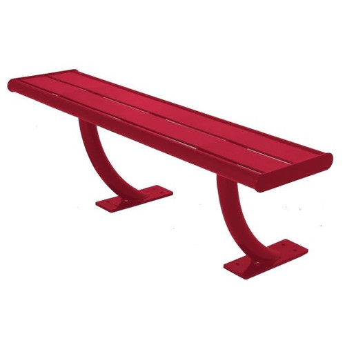 Ultrasite Red Surface Mount Hartford Horizontal Slat 4' Bench