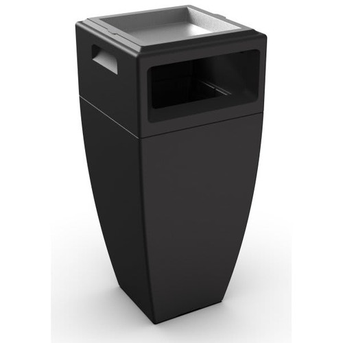 Mayne Kobi 43 Inch Black Waste Bin With Metal Ash Tray