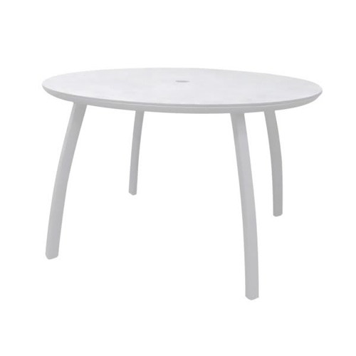 Grosfillex Sunset 48" Round Table (White/Glacier White)